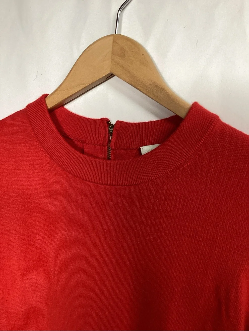 KATE SPADE Red Bow Sleeve Crewneck Sweater Size Small